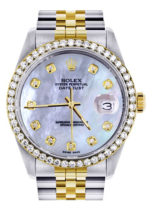 mother of pearl face rolex|rolex 36mm datejust with diamonds.